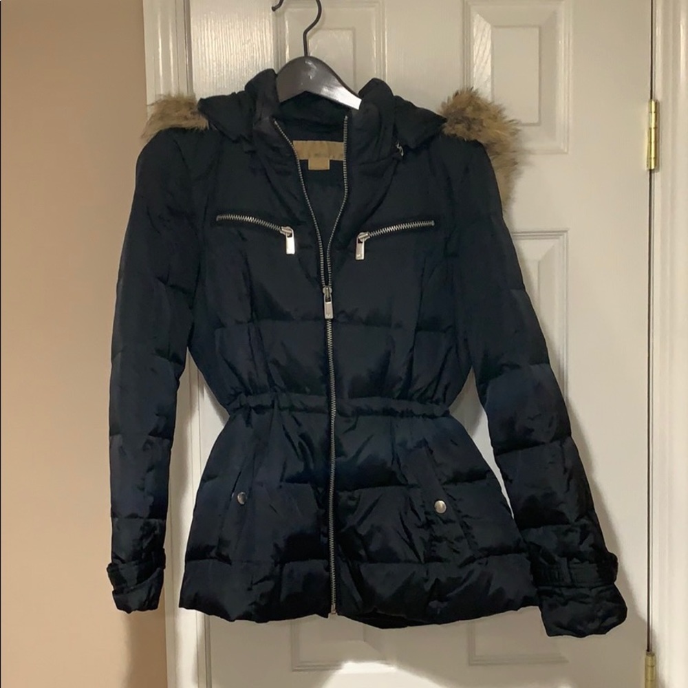 Michael Michael Kors coat with real fur trim hood